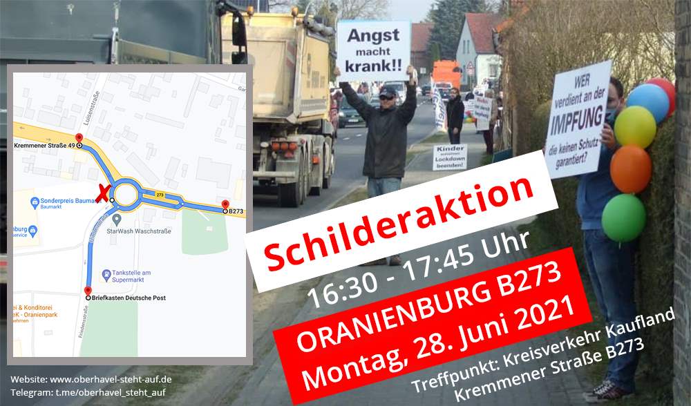 28.06.2021 Schilderaktion in Oranienburg